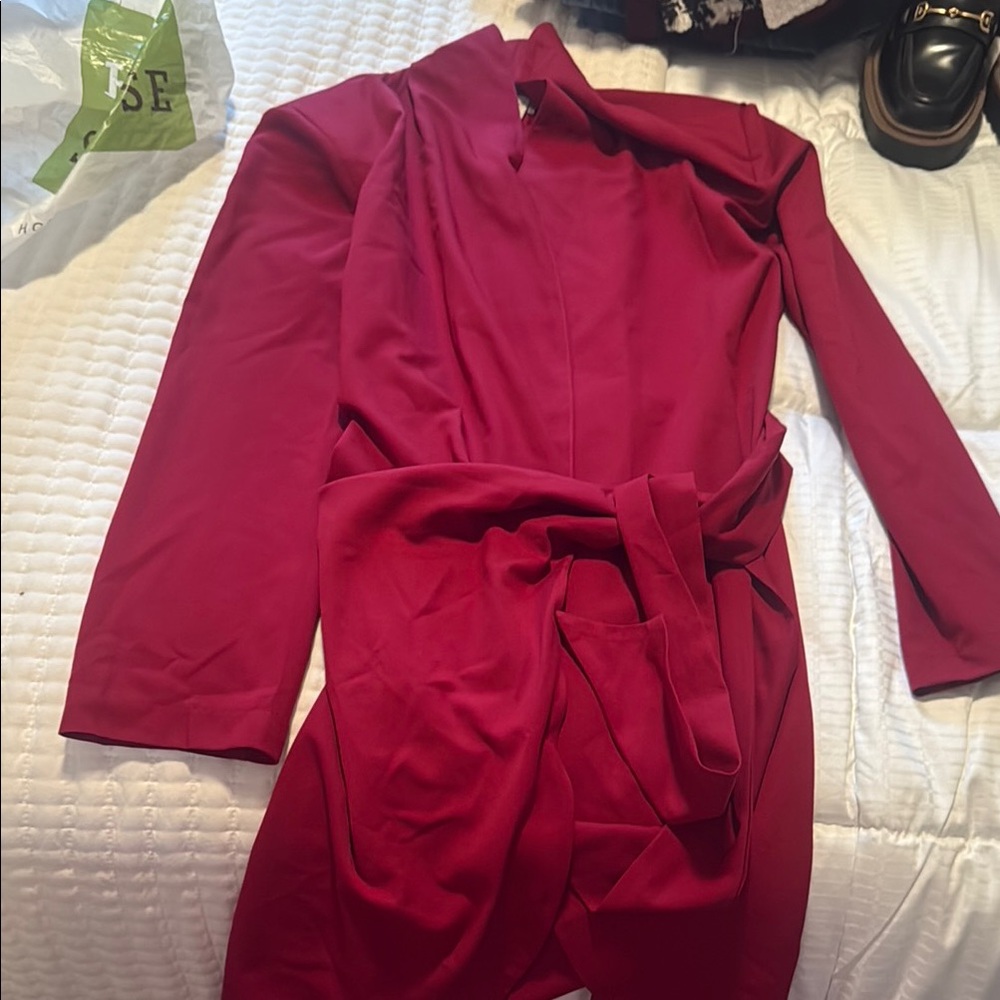 Elegant Red Wrap jacket